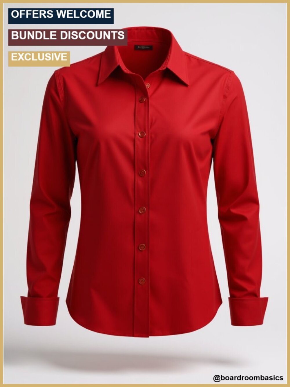 Wrinkle-Free Stretch Women's Long Sleeve Button Down Work Blouse